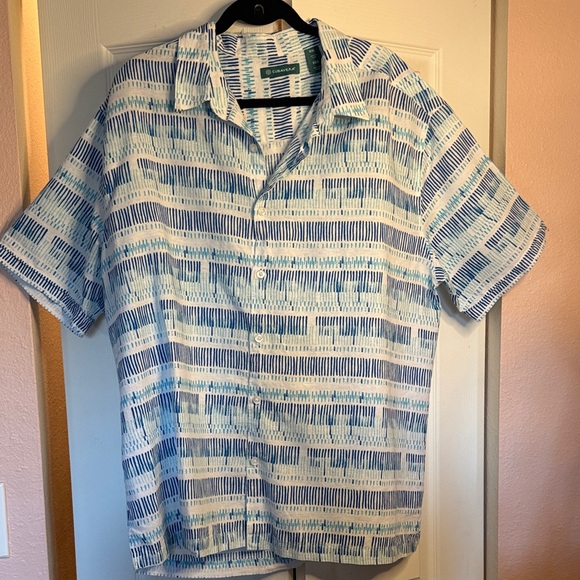Cubavera Other - Cubavera Blue and White Patterned Men's Shirt